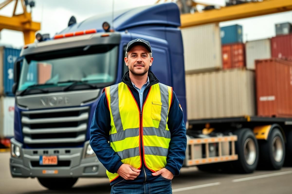 Experienced CCE Express driver at container yard
